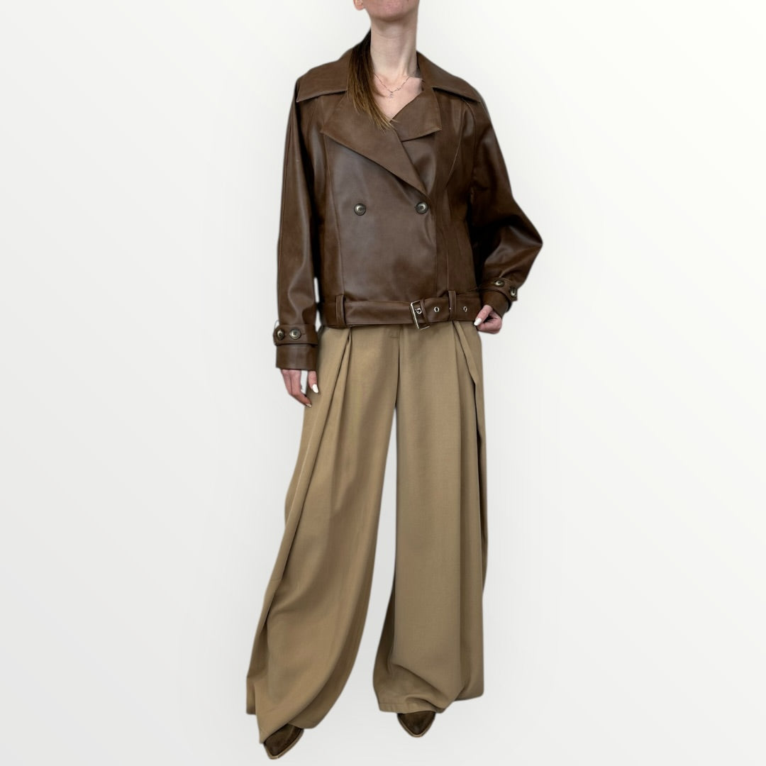 HAVEONE - BOMBER DOPPIOPETTO CON CINTURA