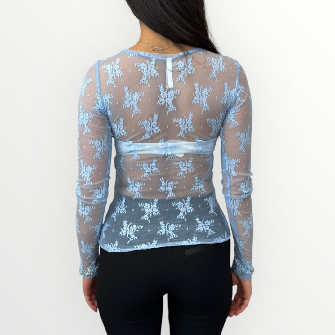 IMPERIAL - T-SHIRT A MANICA LUNGA IN PIZZO