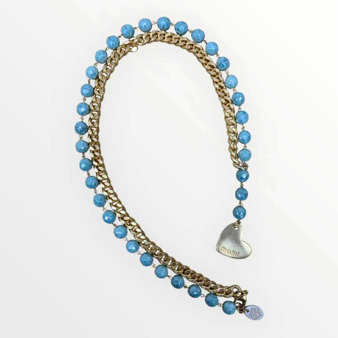 MOMI - FRANCESCA LONG HEART NECKLACE