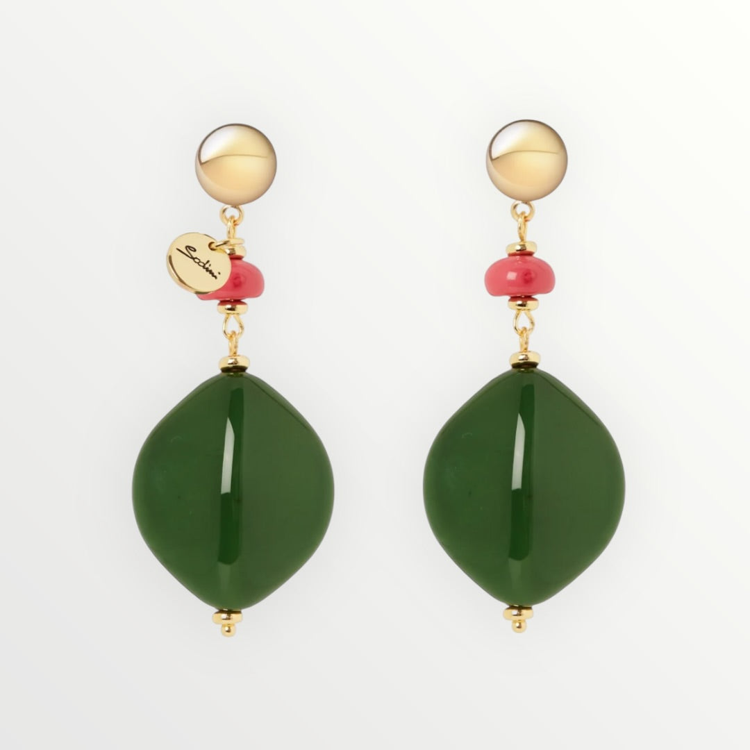 SODINI - ORECCHINI PENDENTE E BOTTONE