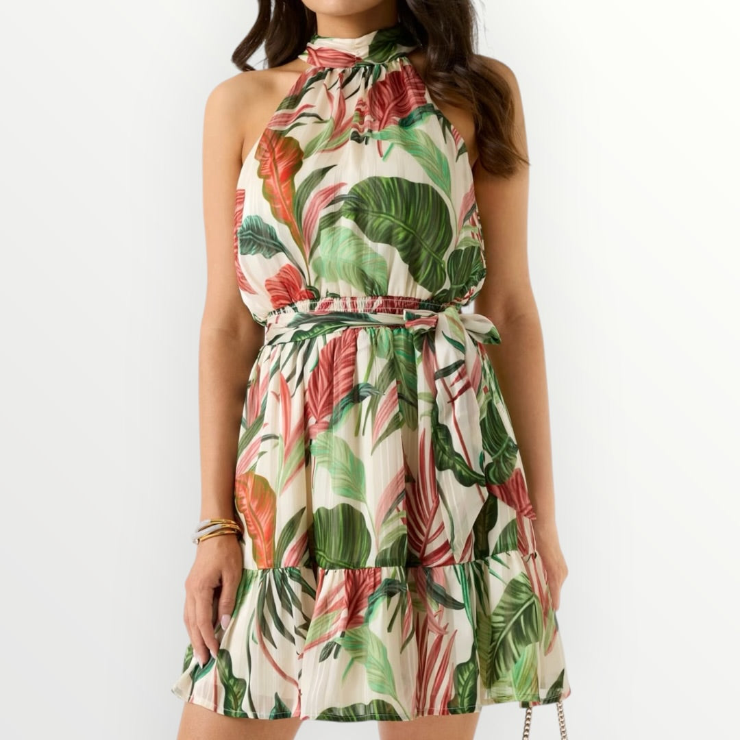 GUESS - ABITO CORTO STAMPA FLOREALE