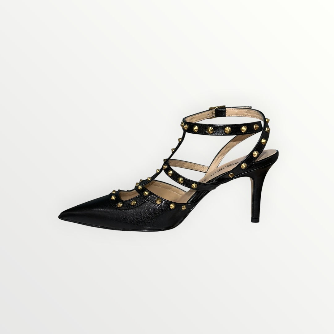DIVINE FOLLIE - DECOLLETE IN VERNICE LUCIDA CON BORCHIE