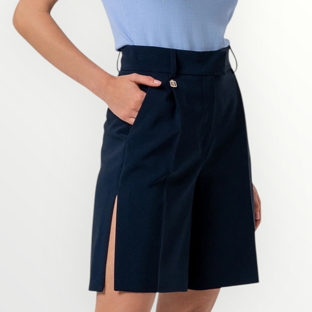 FRACOMINA - BERMUDA CON SPACCHI LATERALI