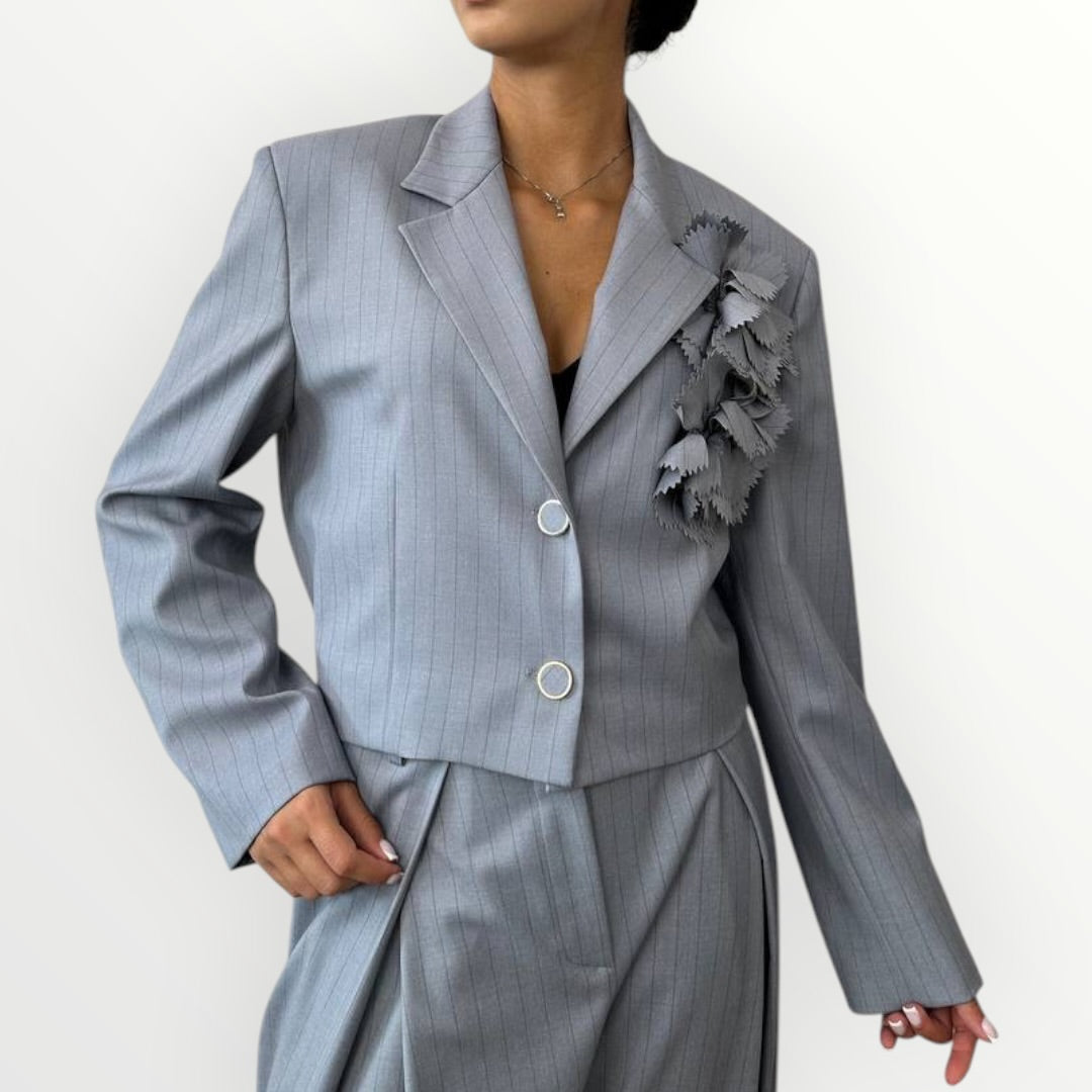 IMPERIAL - GIACCA CROPPED CON FIORE