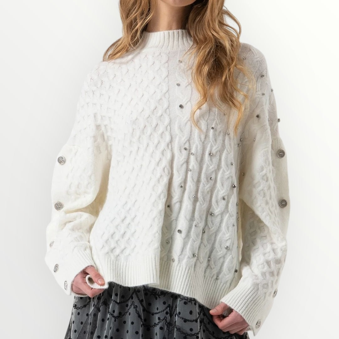 FRACOMINA - MAGLIA OVER CON PUNTO TRECCIA