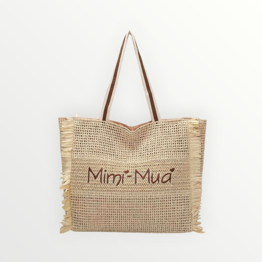 MIMI' MUA' - BORSA IN RAFIA CON FRANGE