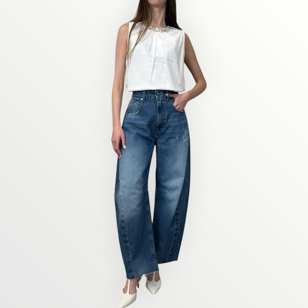 HAVEONE - JEANS BARBARA LAVAGGIO SCURO