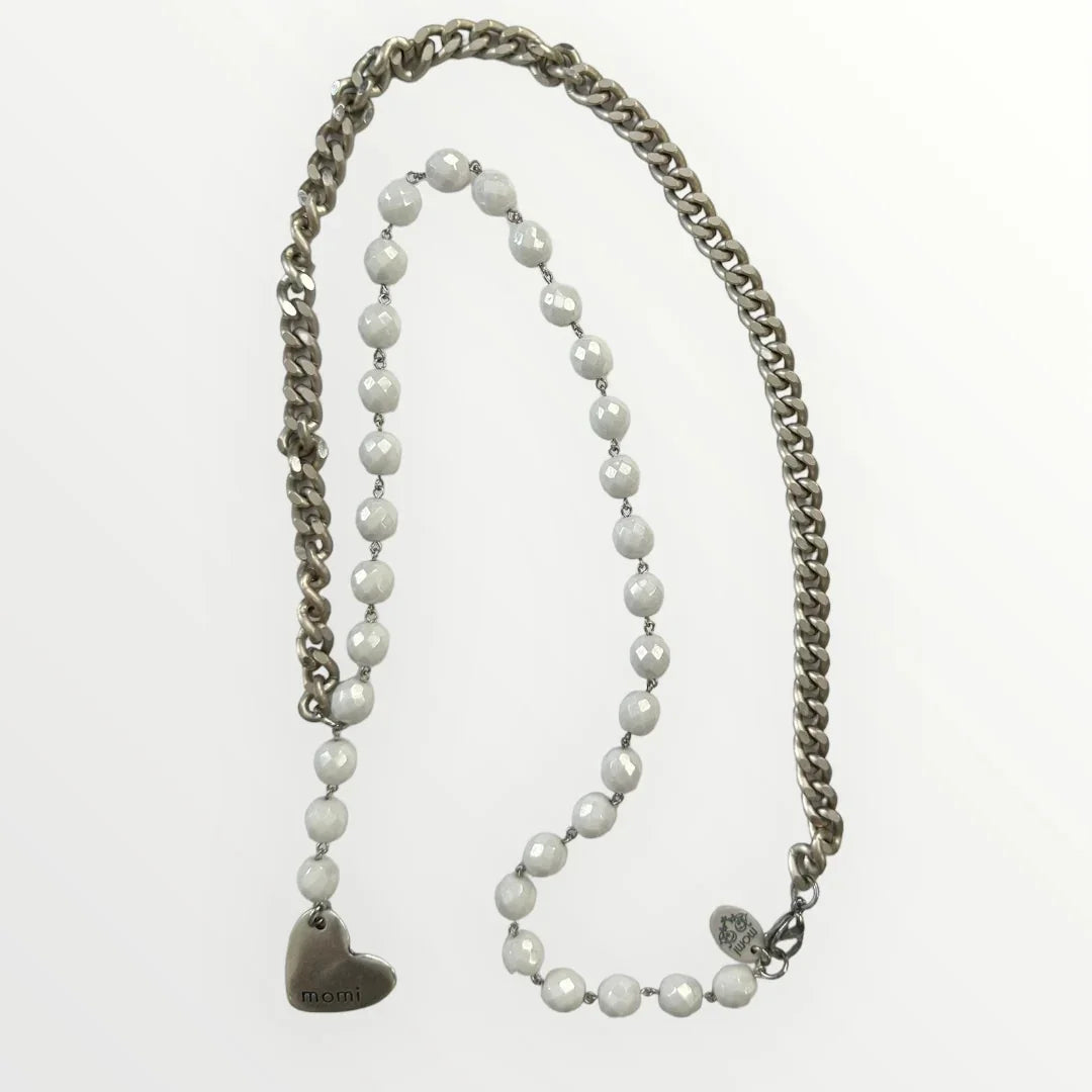 MOMI - FRANCESCA LONG HEART NECKLACE