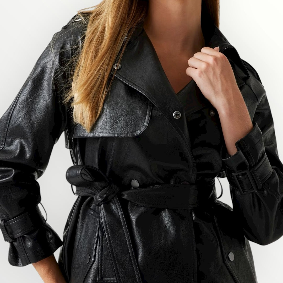 GUESS - TRENCH IN SIMIL PELLE