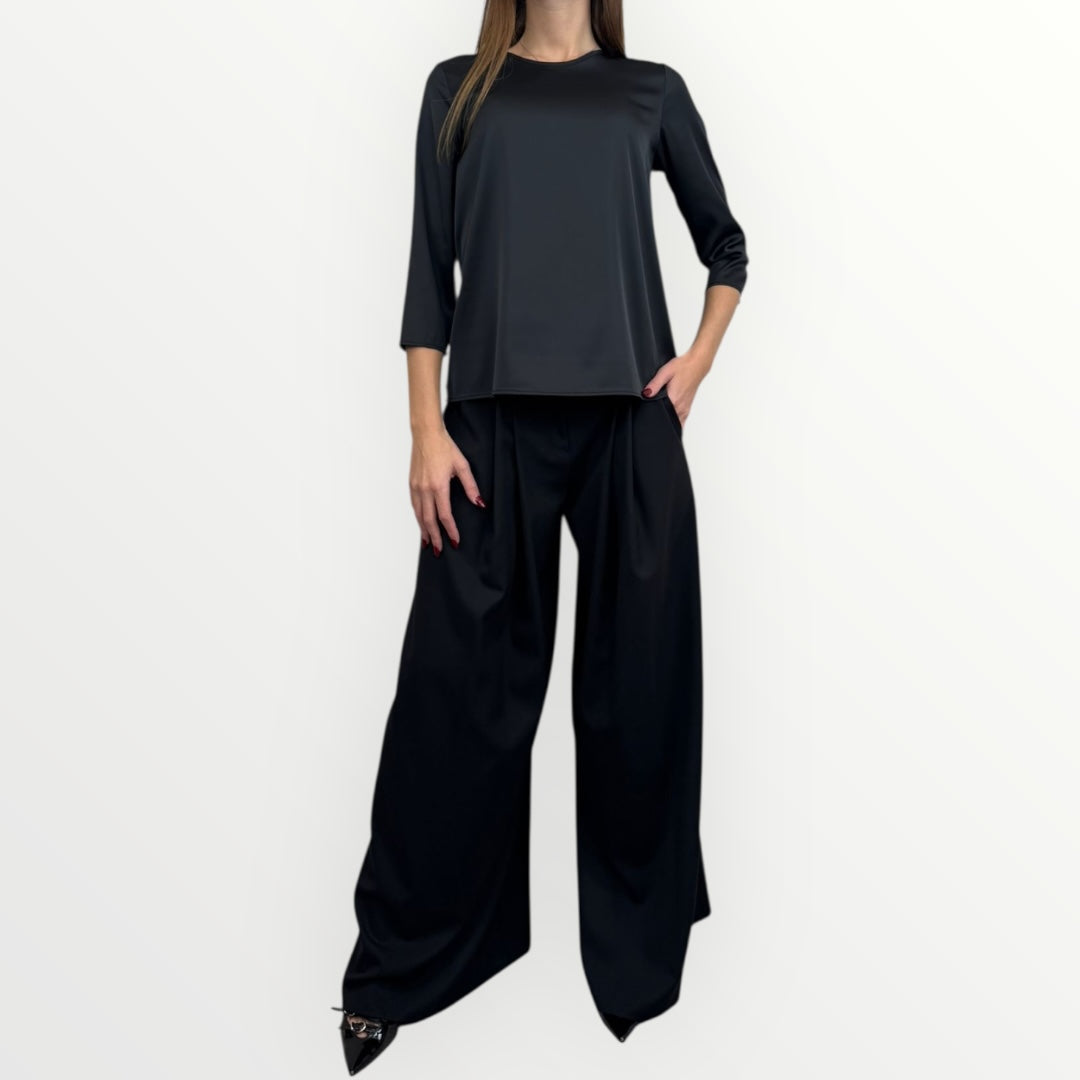 IMPERIAL - BLUSA MORBIDA A MANICHE LUNGHE