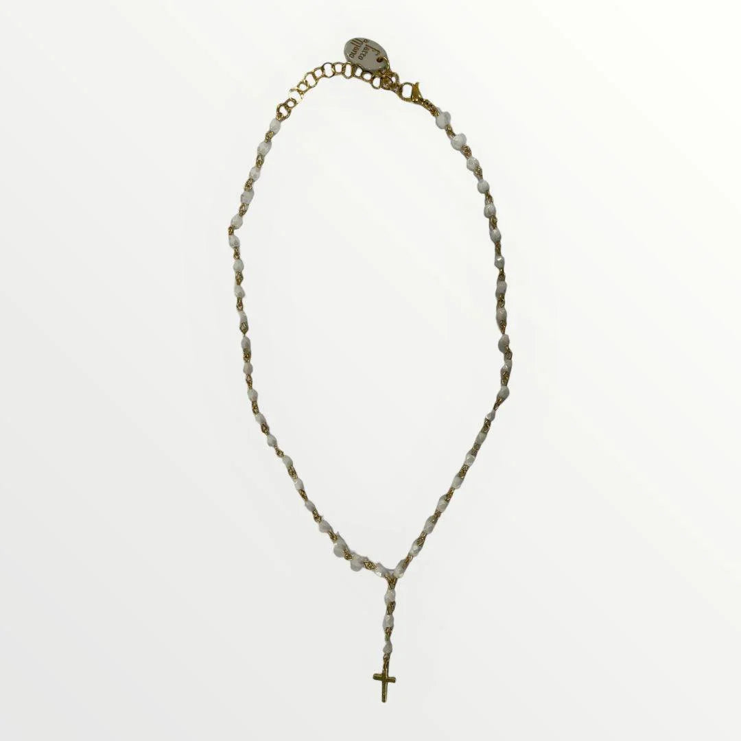 MOMI - COLLANA ROSARIO CORTO CROCE - LOFT.73