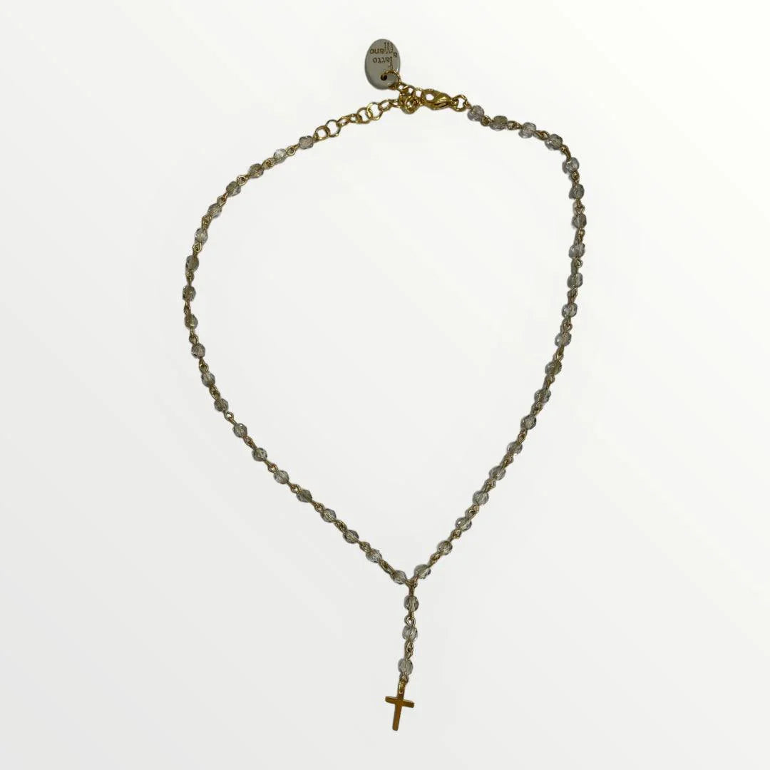 MOMI - COLLANA ROSARIO CORTO CROCE - LOFT.73