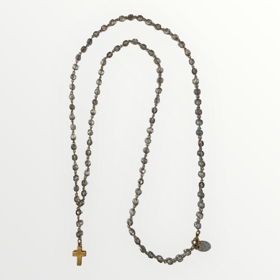 MOMI - COLLANA ROSARIO LUNGO CROCE - LOFT.73