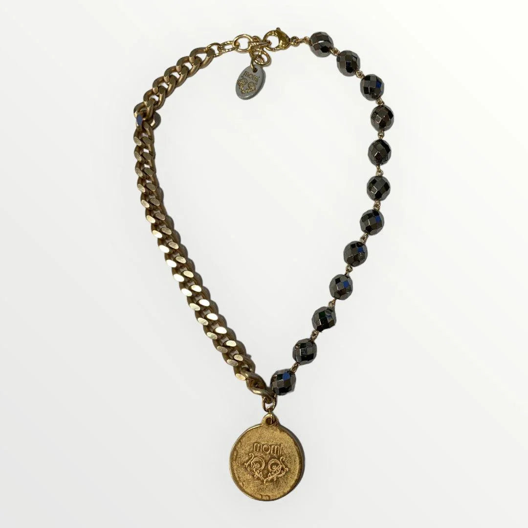 MOMI - COLLANA FRANCESCA CORTA MEDAGLIA - LOFT.73