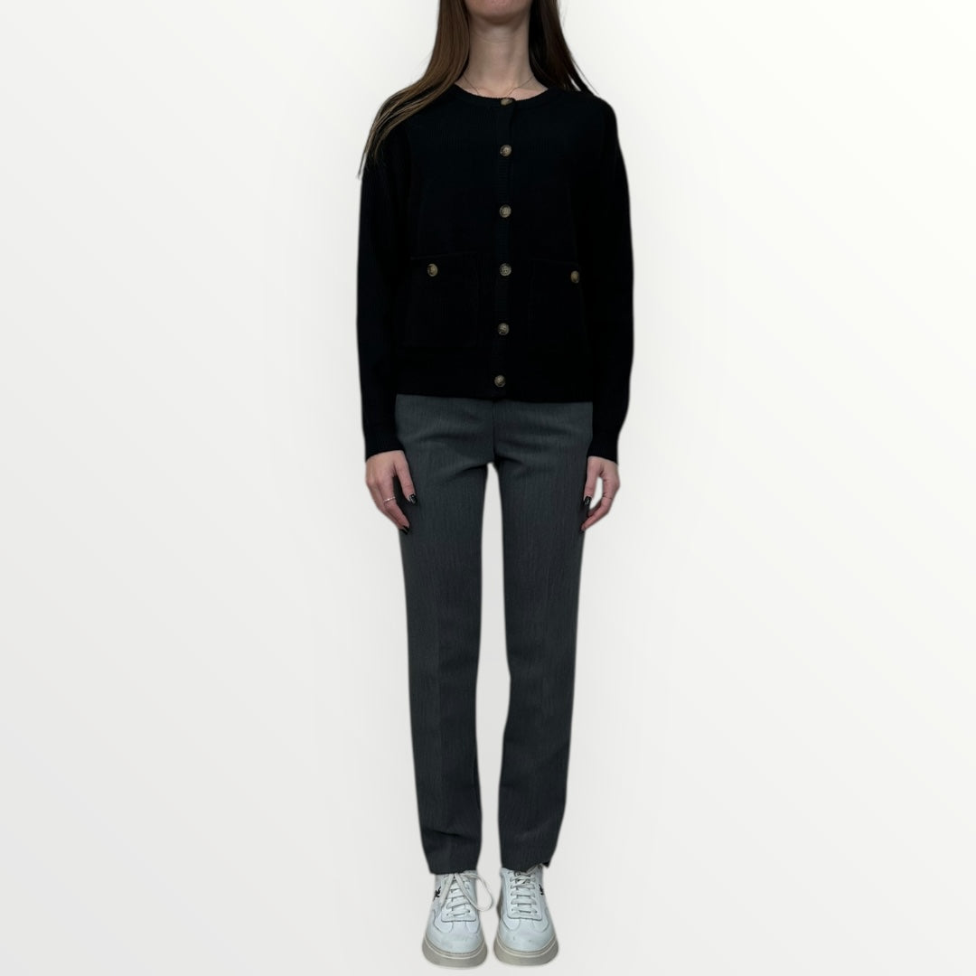 FERRONE - CARDIGAN A COSTINE CON BOTTONCINI