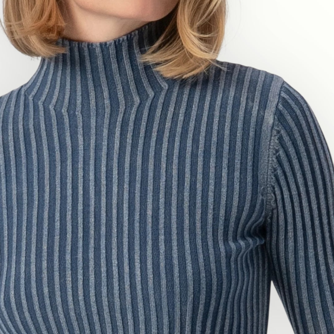 FRACOMINA - MAGLIA A COSTE A COLLO ALTO