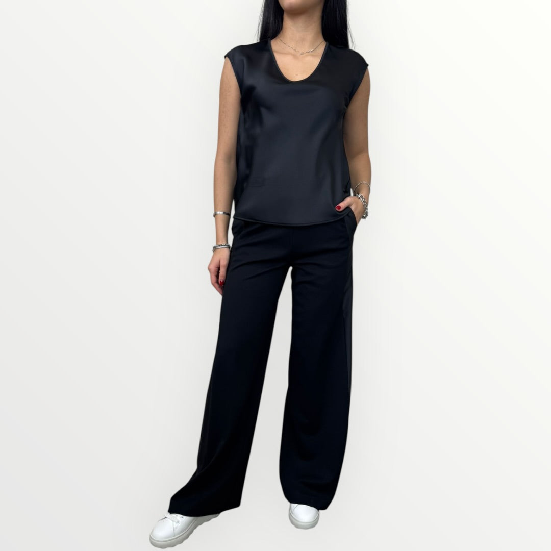 IMPERIAL - BLUSA SMANICATA IN RASO