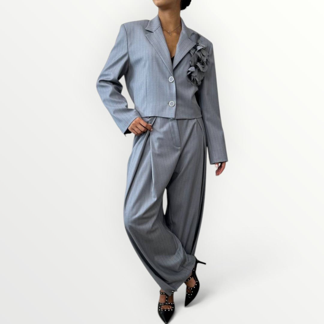 IMPERIAL - GIACCA CROPPED CON FIORE