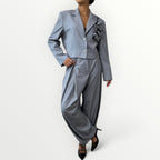 IMPERIAL - GIACCA CROPPED CON FIORE