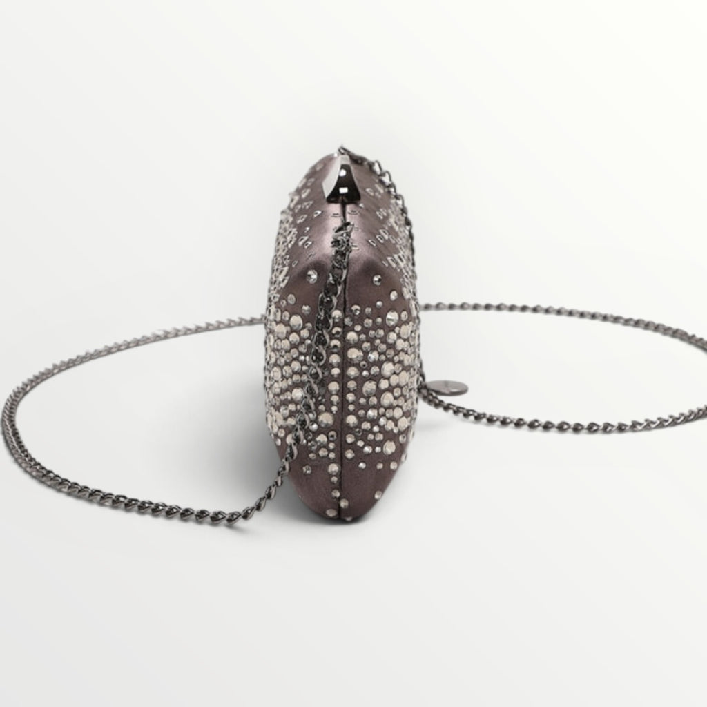 MIMI' MUA' - BORSA CLUTCH CON STRASS SPARSI