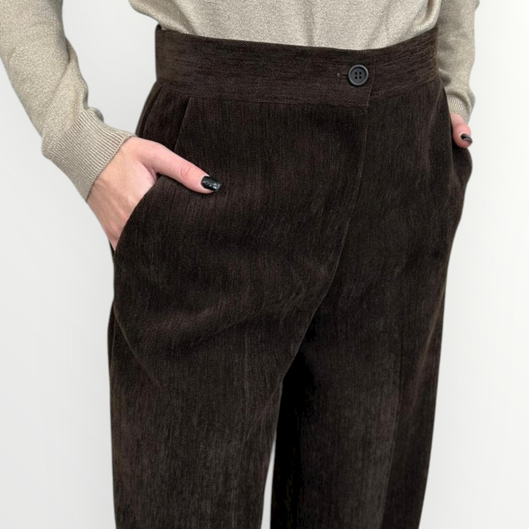 KING KONG - PANTALONE IN VELLUTO SPALMATO