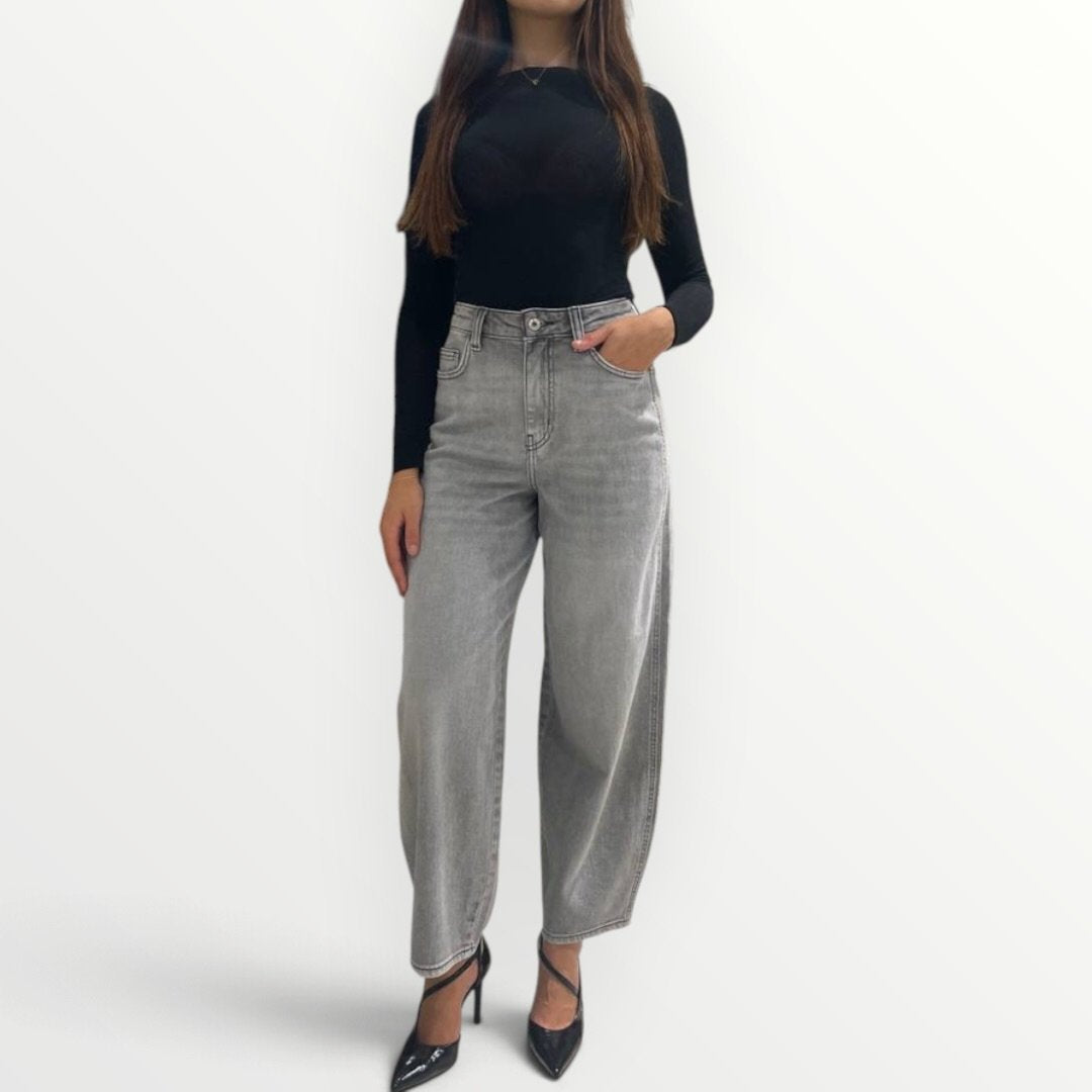 FRACOMINA - JEANS BALOON EFFETTO SLAVATO