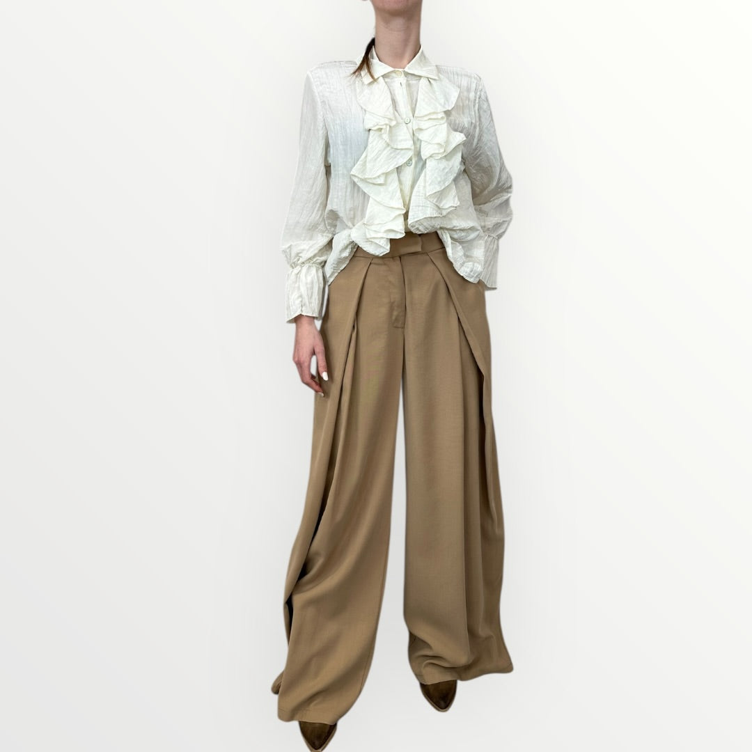 HAVEONE - PANTALONE AMPIO CON PINCES
