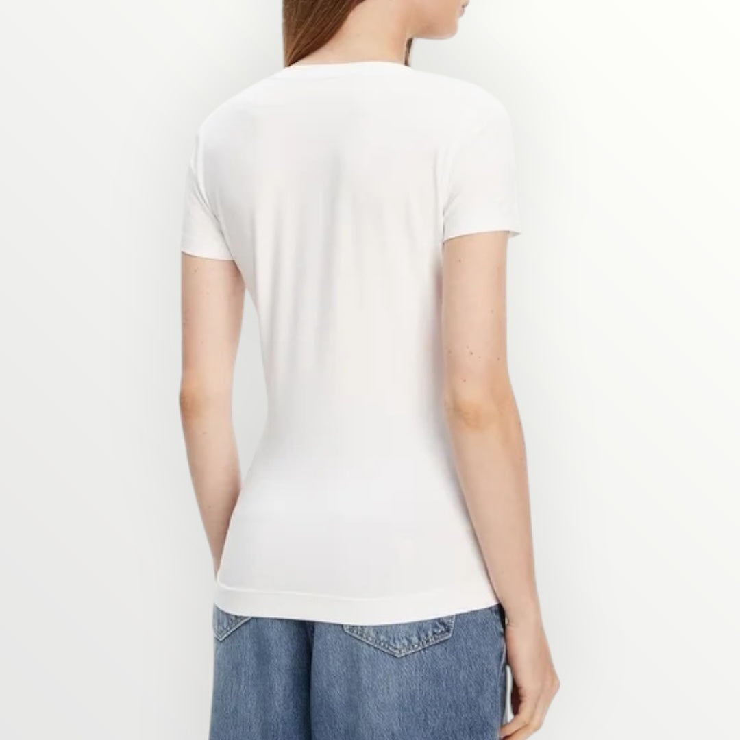 GUESS - T-SHIRT CON LOGO FLOREALE