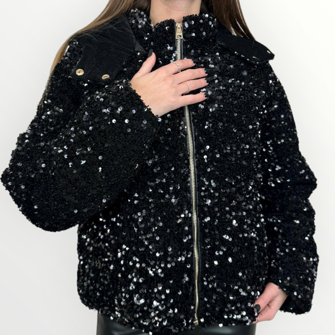 FRACOMINA - GIUBBOTTO CON PAILLETTES