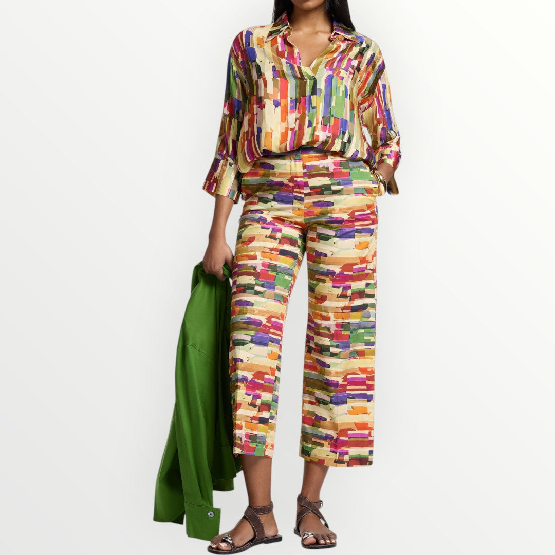 ELENA MIRO' - PANTALONE REGULAR STAMPATO