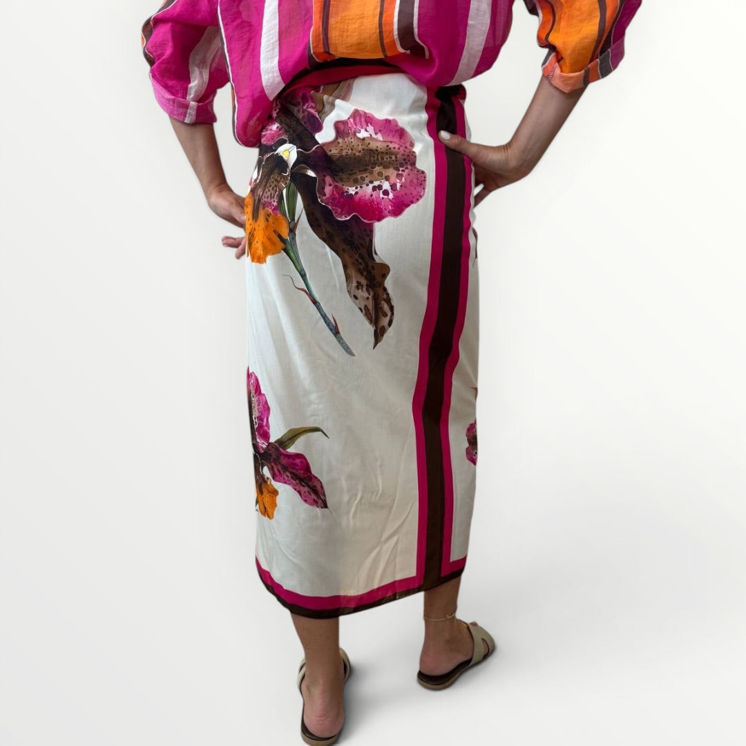HAVEONE - GONNA PAREO LUNGA FLOREALE