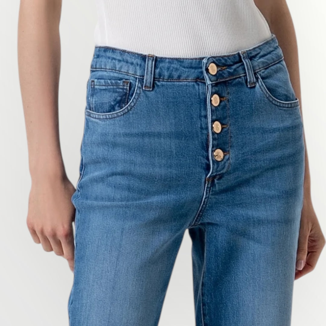 FRACOMINA - JEANS Z AMPA LAVAGGIO MEDIO