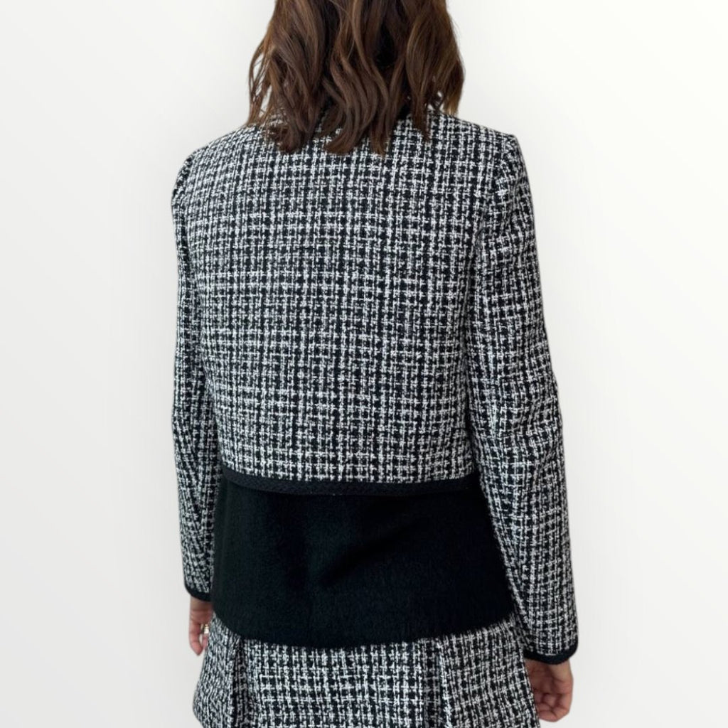 GUESS - GIACCA IN TWEED CON BOTTONI GIOIELLO
