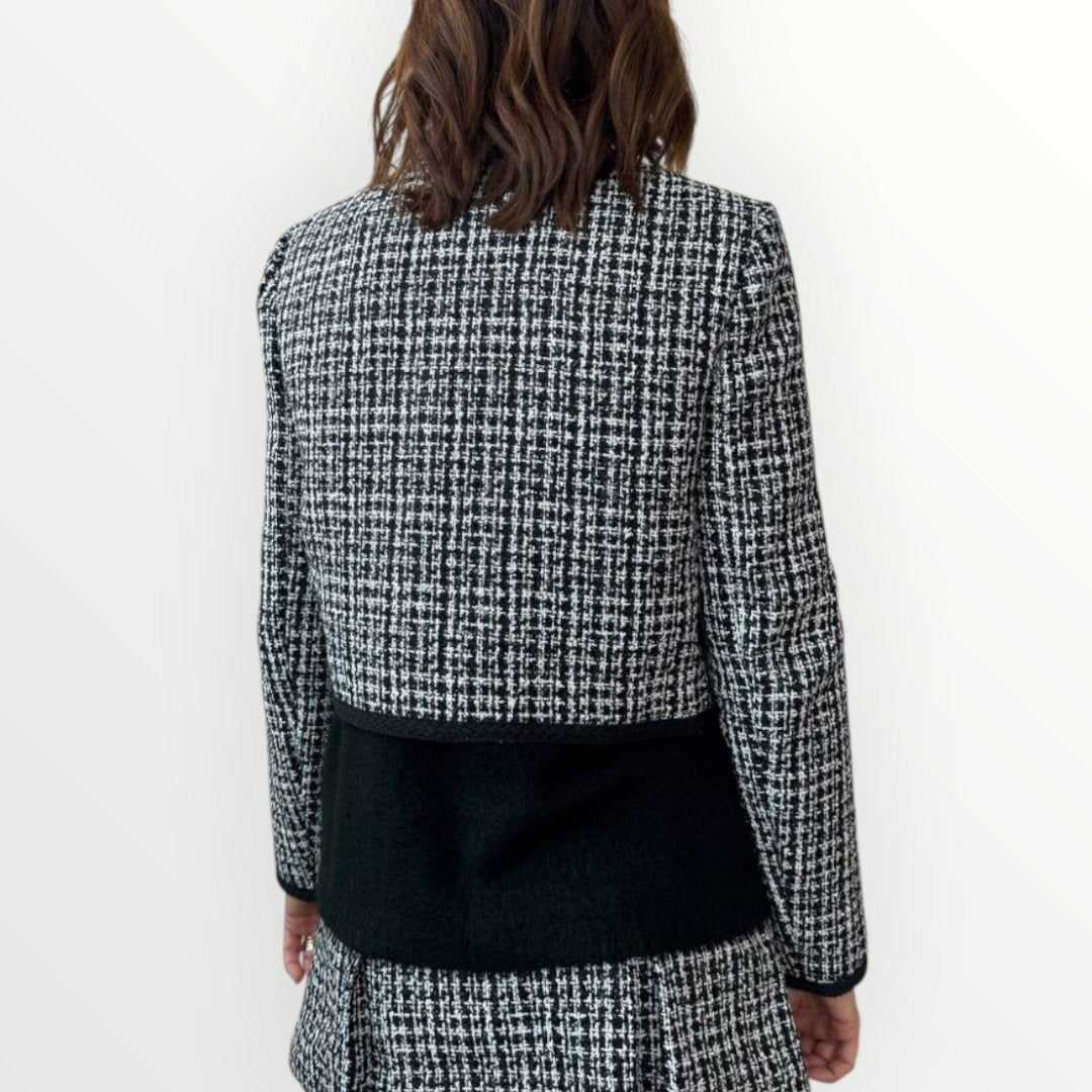 GUESS - GIACCA IN TWEED CON BOTTONI GIOIELLO