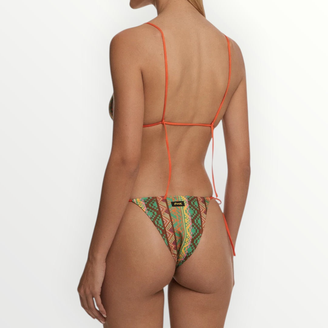 EFFEK - BIKINI TRIANGOLO ALTO E SLIP CON LACCETTI