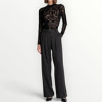 FRACOMINA - PANTALONE GESSATO CON LUREX