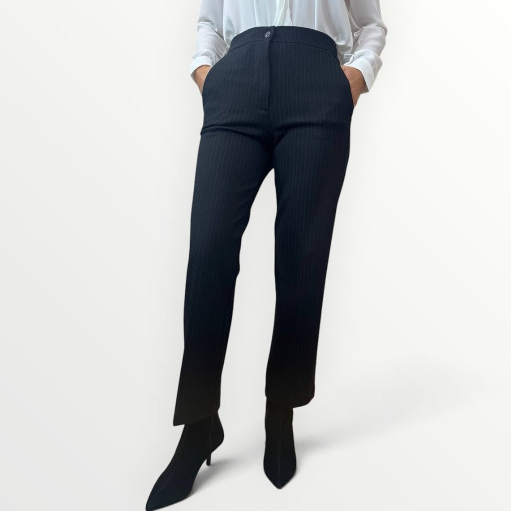 FERRONE - PANTALONE BOOMER GESSATO