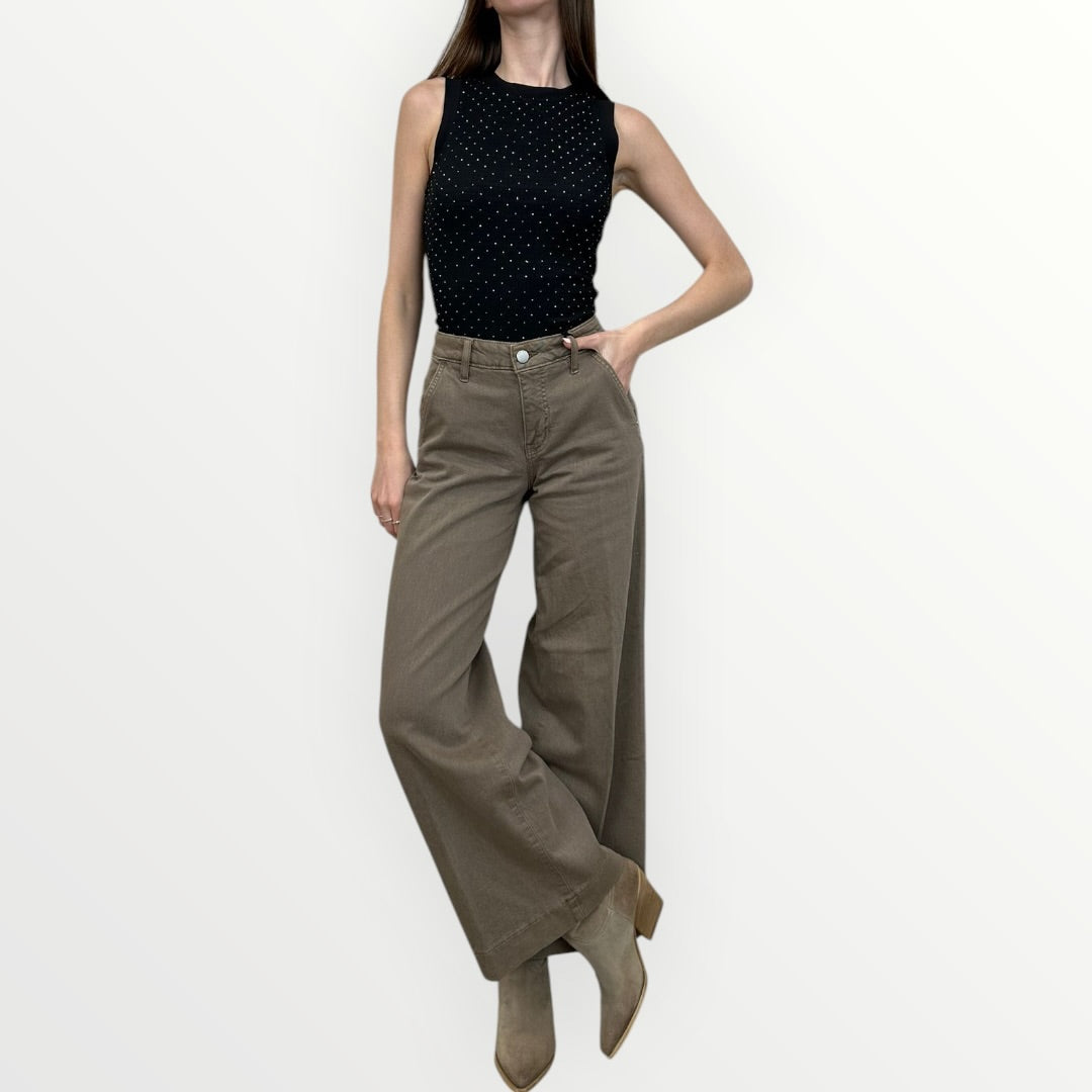 GUESS - CANOTTA CON BRILLANTINI APPLICATI