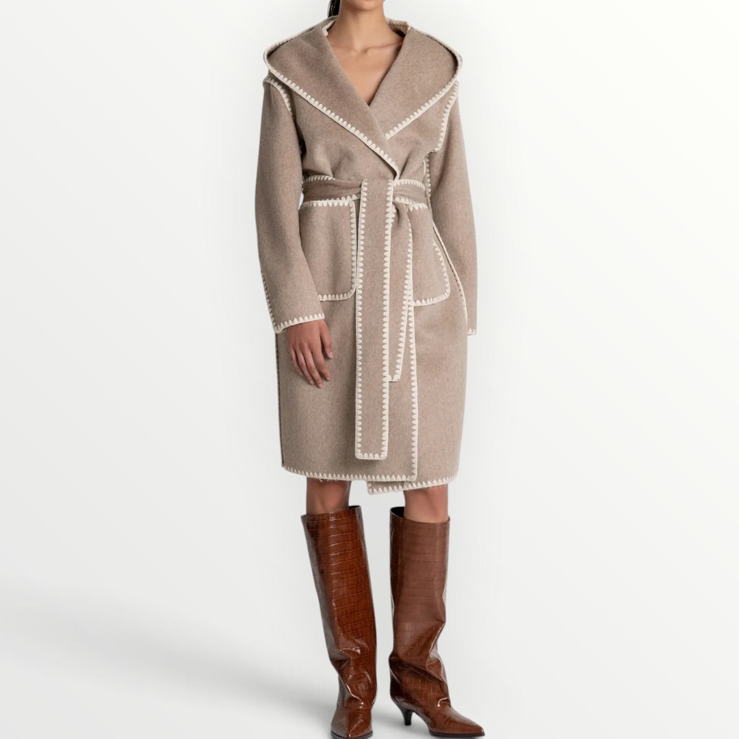 FRACOMINA - CAPPOTTO CON CUCITURE A CONTRASTO
