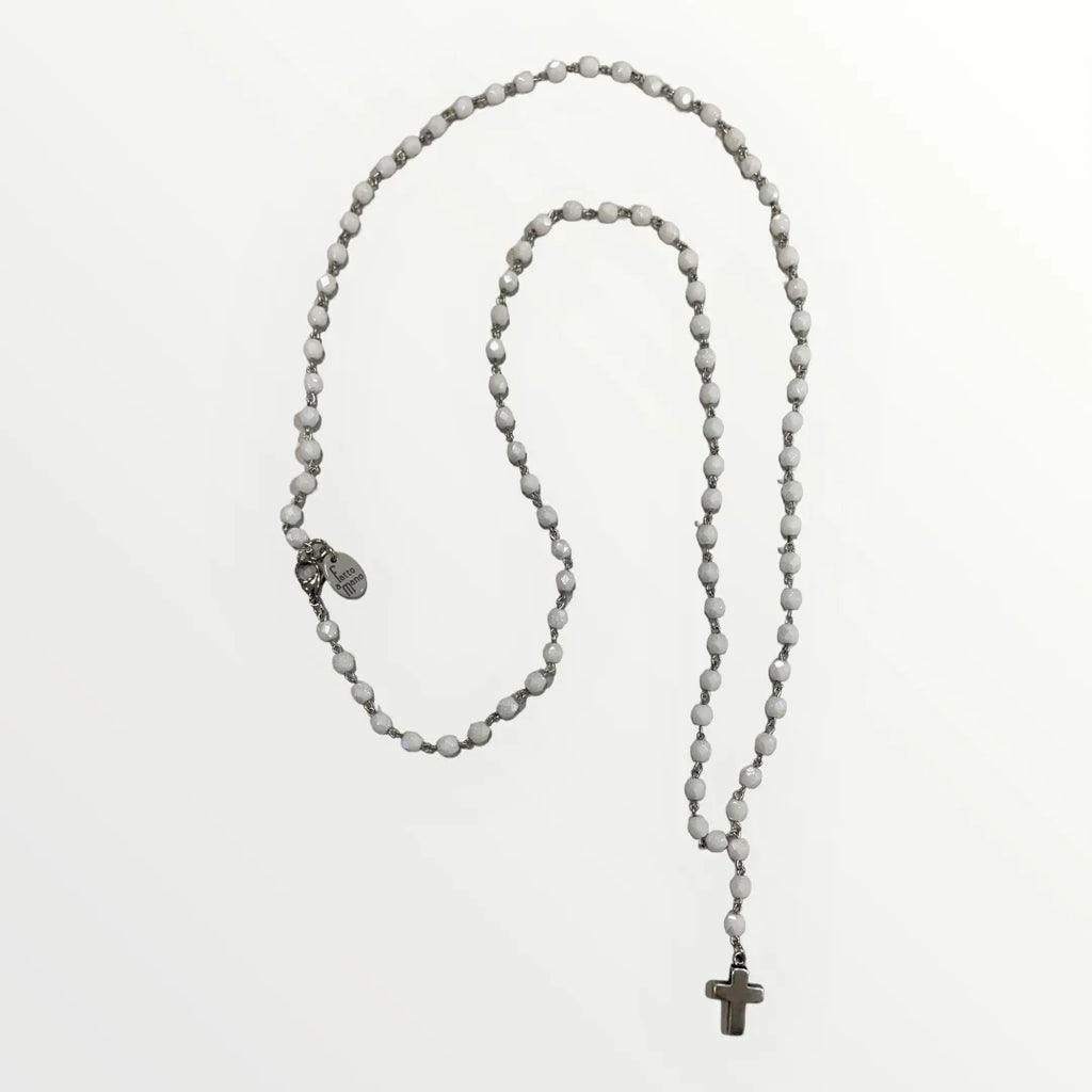 MOMI - COLLANA ROSARIO LUNGO CROCE