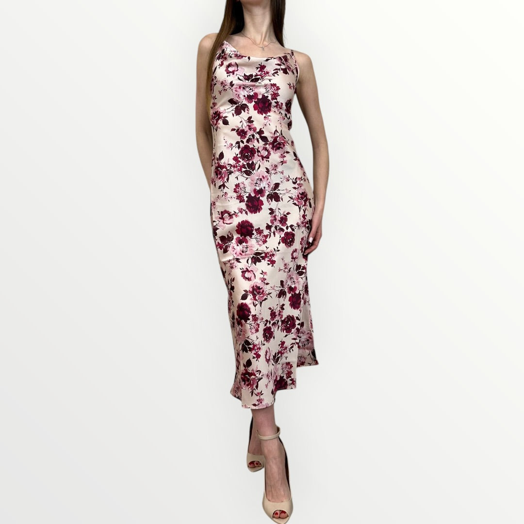 GUESS - ABITO A FIORI CON SCOLLO MORBIDO