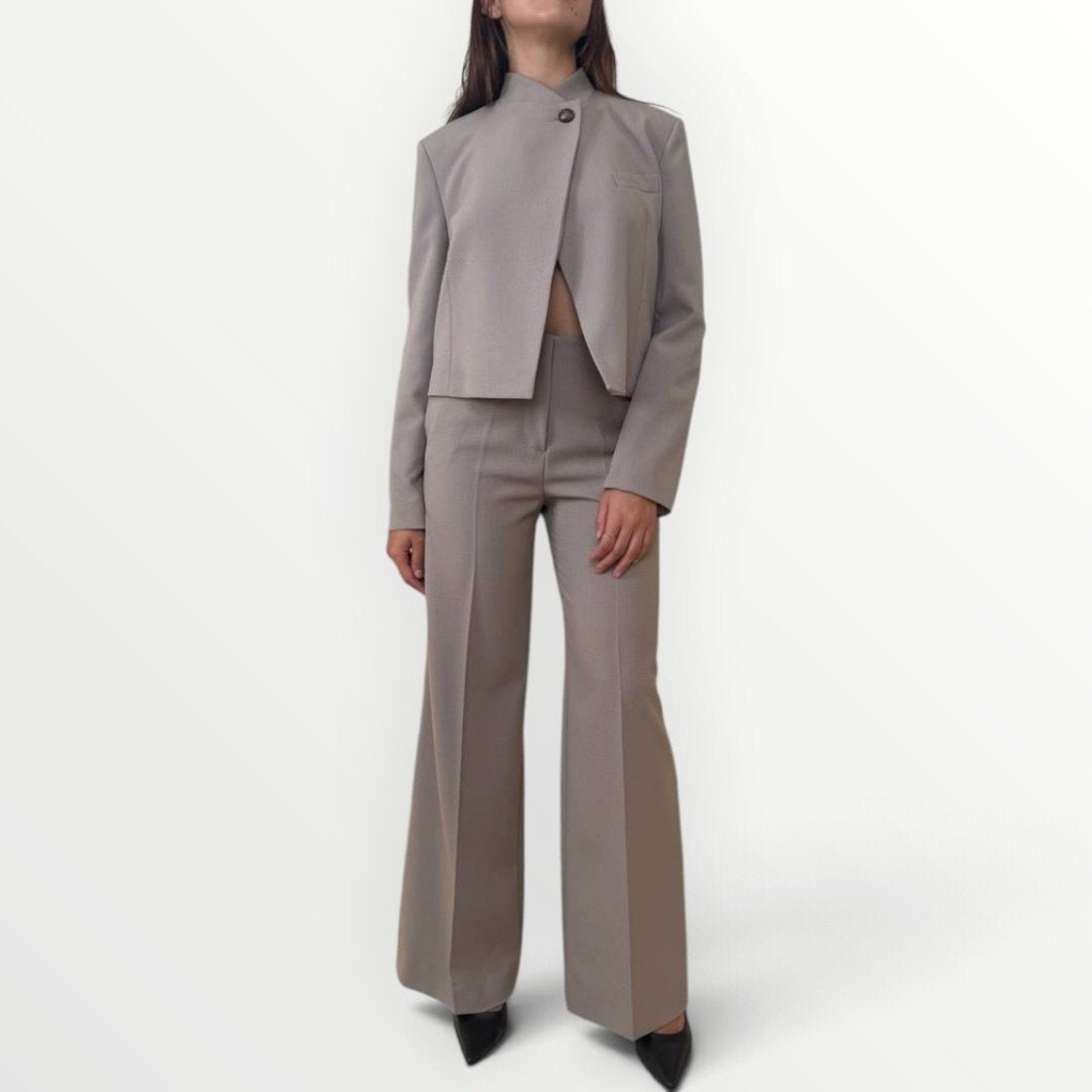 KING KONG - PANTALONE A PALAZZO CON PIEGA STIRATA