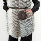 AYFEE - GILET IN ECO-PELLICCIA CON CINTURINA IN VITA