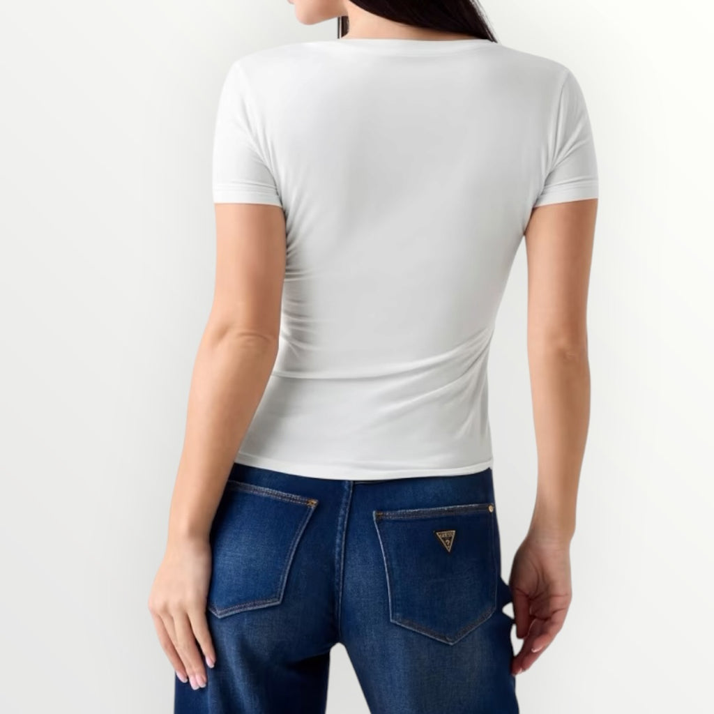 GUESS - T-SHIRT MINI LOGO STRASS
