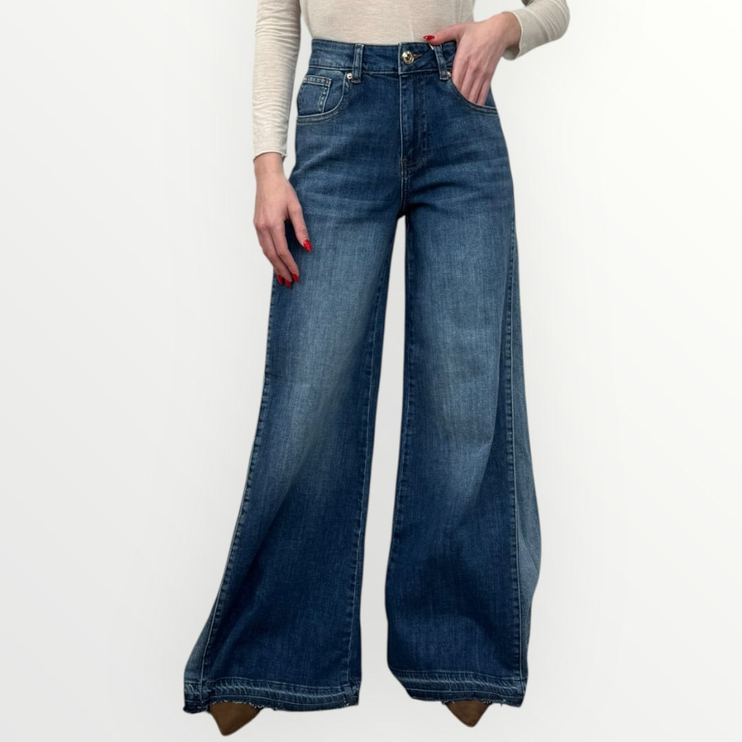 FRACOMINA - JEANS CON INSERTO IN DENIM
