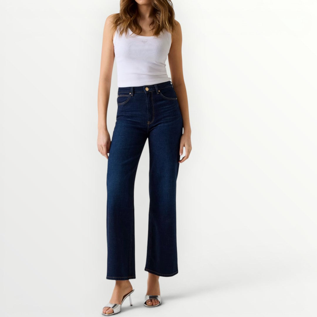 GUESS - JEANS WIDE LEG LAVAGGIO SCURO