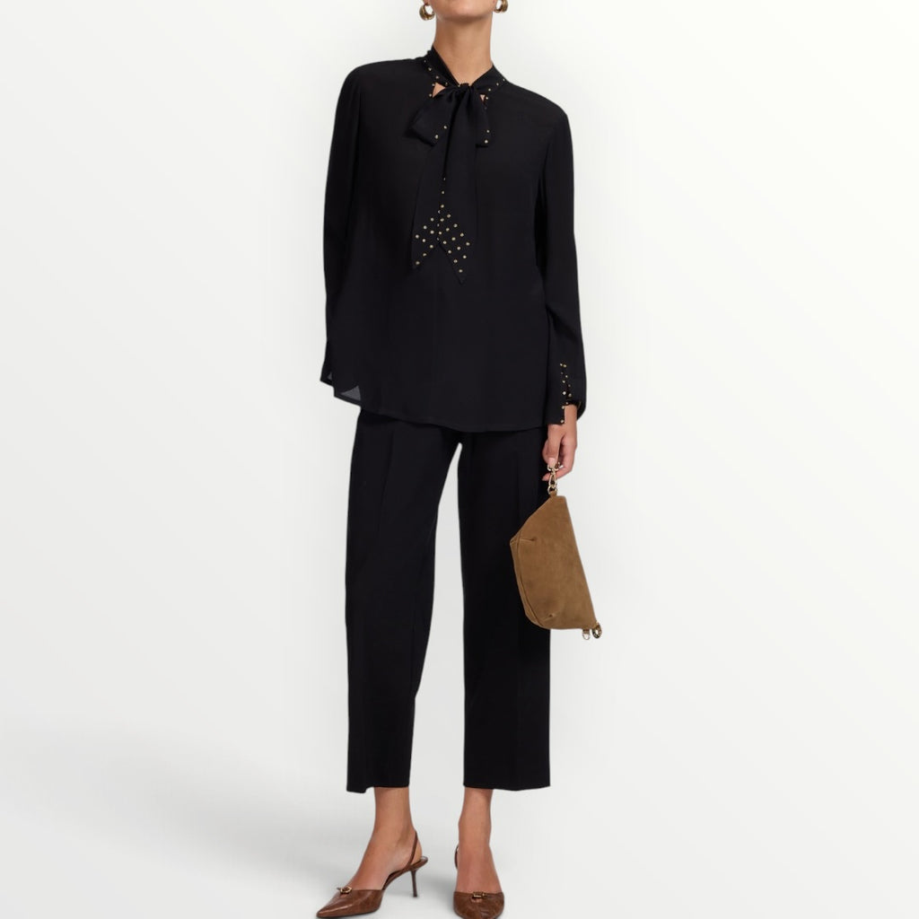ELENA MIRO' - BLUSA IN VISCOSA CON FIOCCO