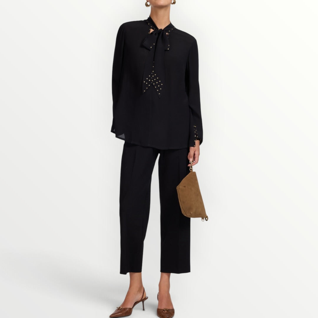 ELENA MIRO' - BLUSA IN VISCOSA CON FIOCCO
