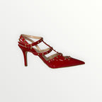 DIVINE FOLLIE - DECOLLETE IN VERNICE LUCIDA CON BORCHIE