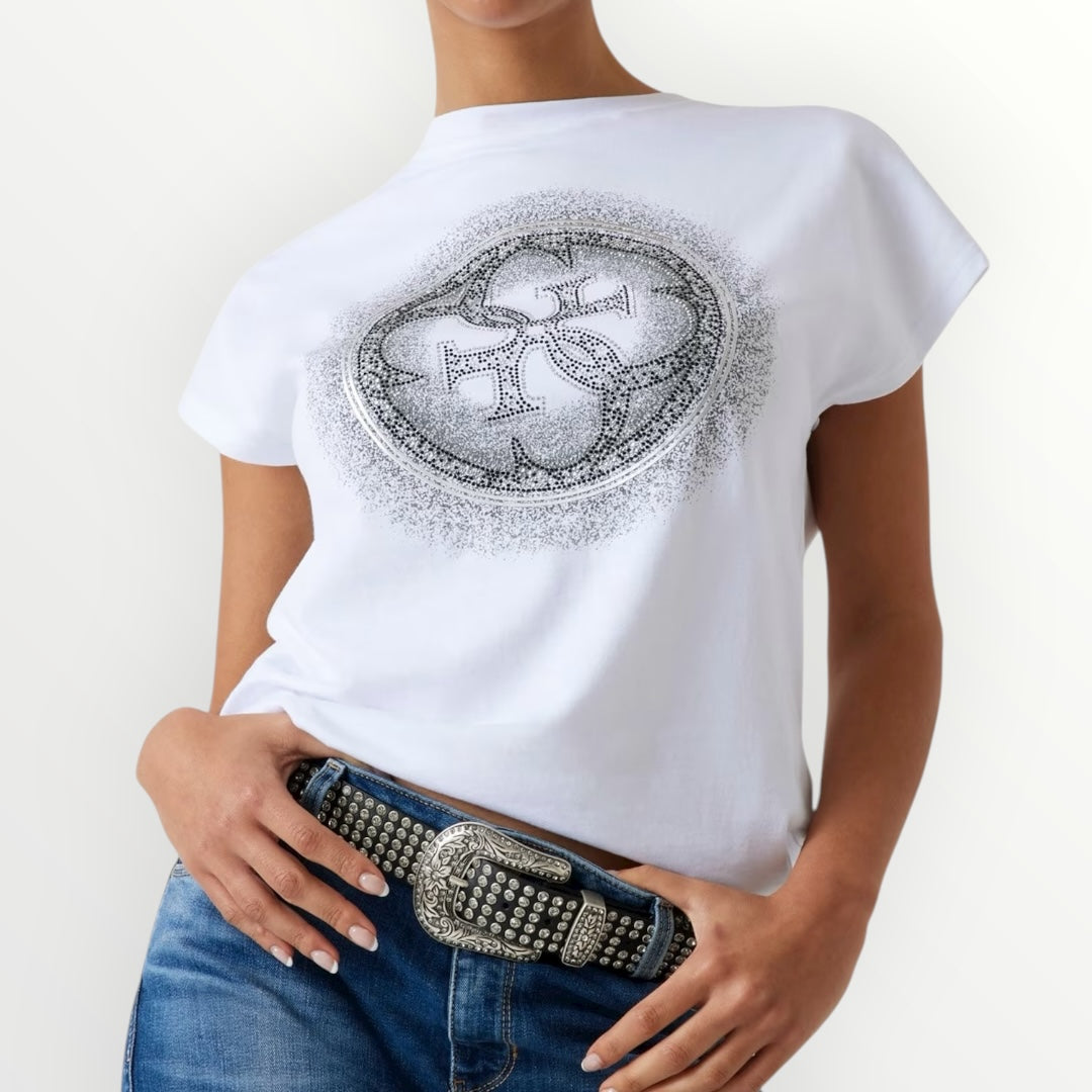 GUESS - T-SHIRT CON LOGO SFUMATO